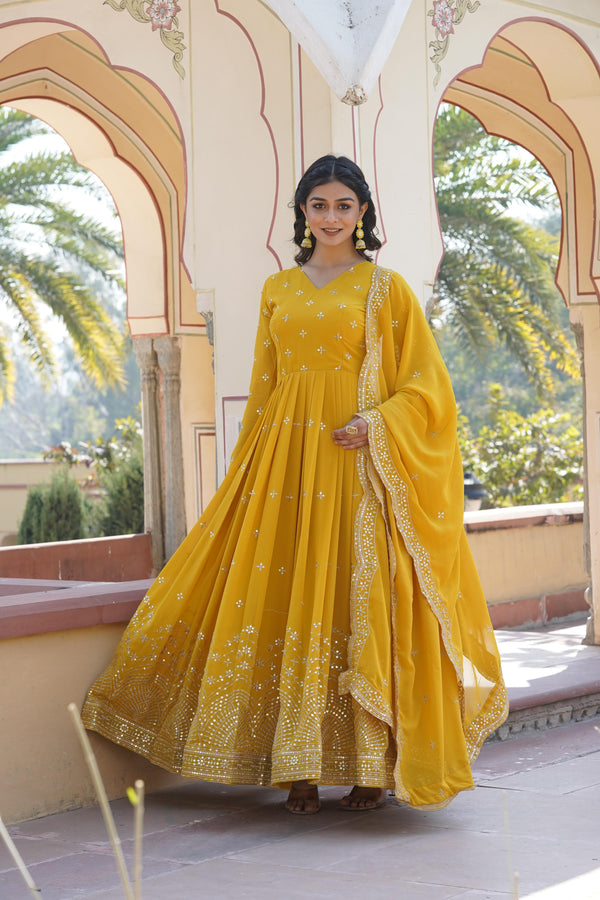 LIKSHA PREMIUM READYMADE GOWN WITH DUPATTA SET-LC-1084