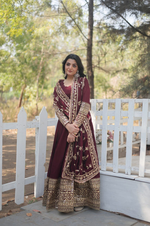 RADIANT DARK MAROON SUIT SET  142